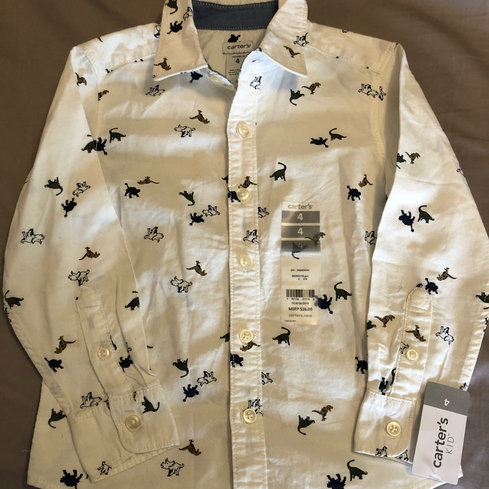 Carter’s Dinosaur Button Down, Size 4